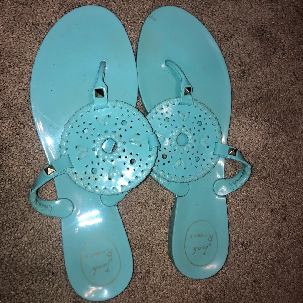 Blue jack roger jelly flats
